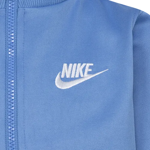 NIKE KID'S LOGO TAPING FULL ZIP BLUE TRACKSUIT SET