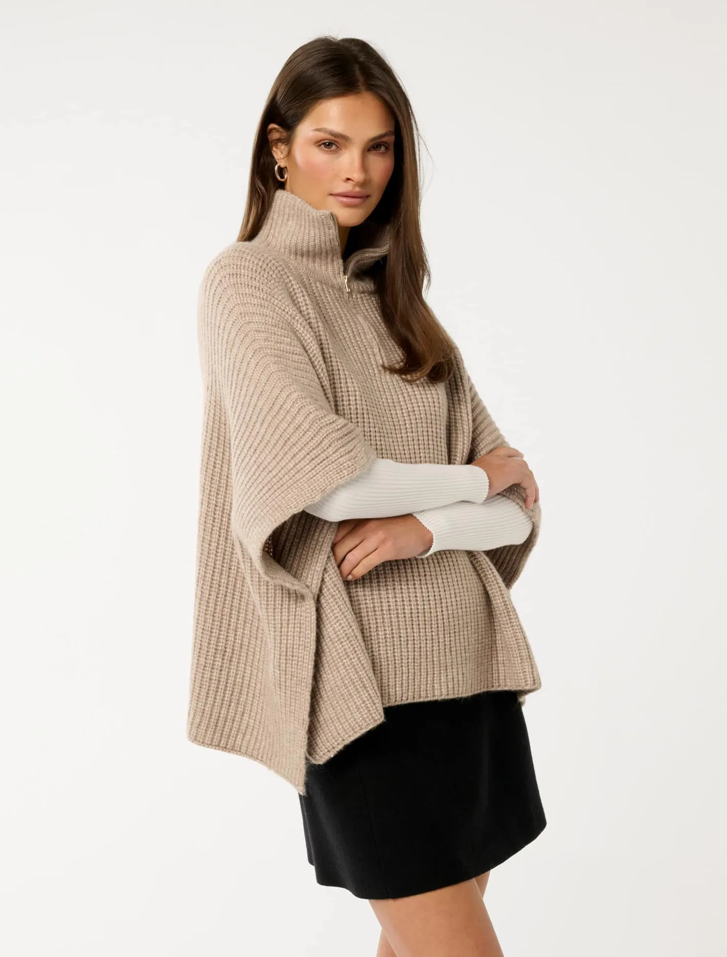 Nina Zip Up Poncho
