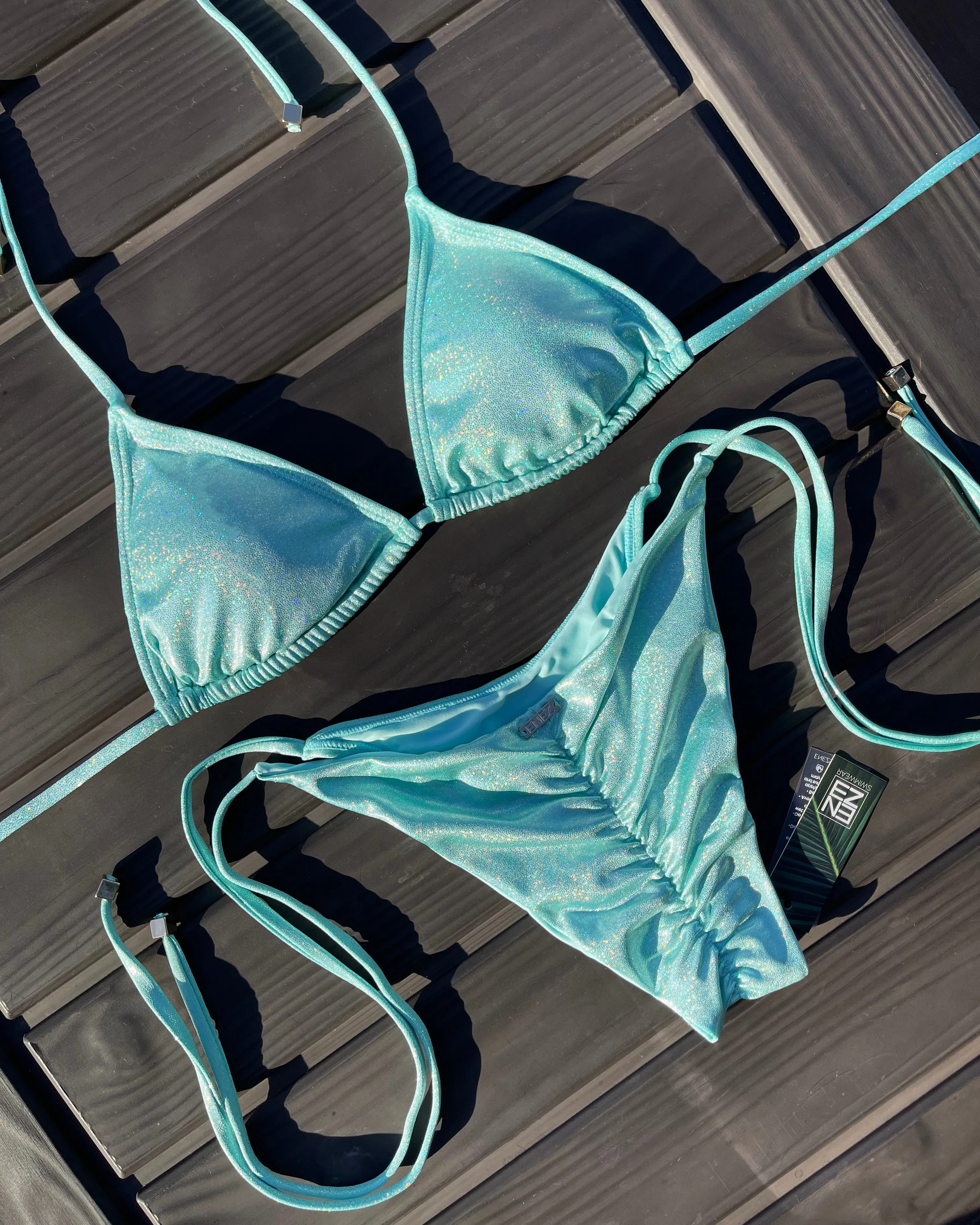 NOVA SCRUNCH BOTTOMS - GLITTER MINT