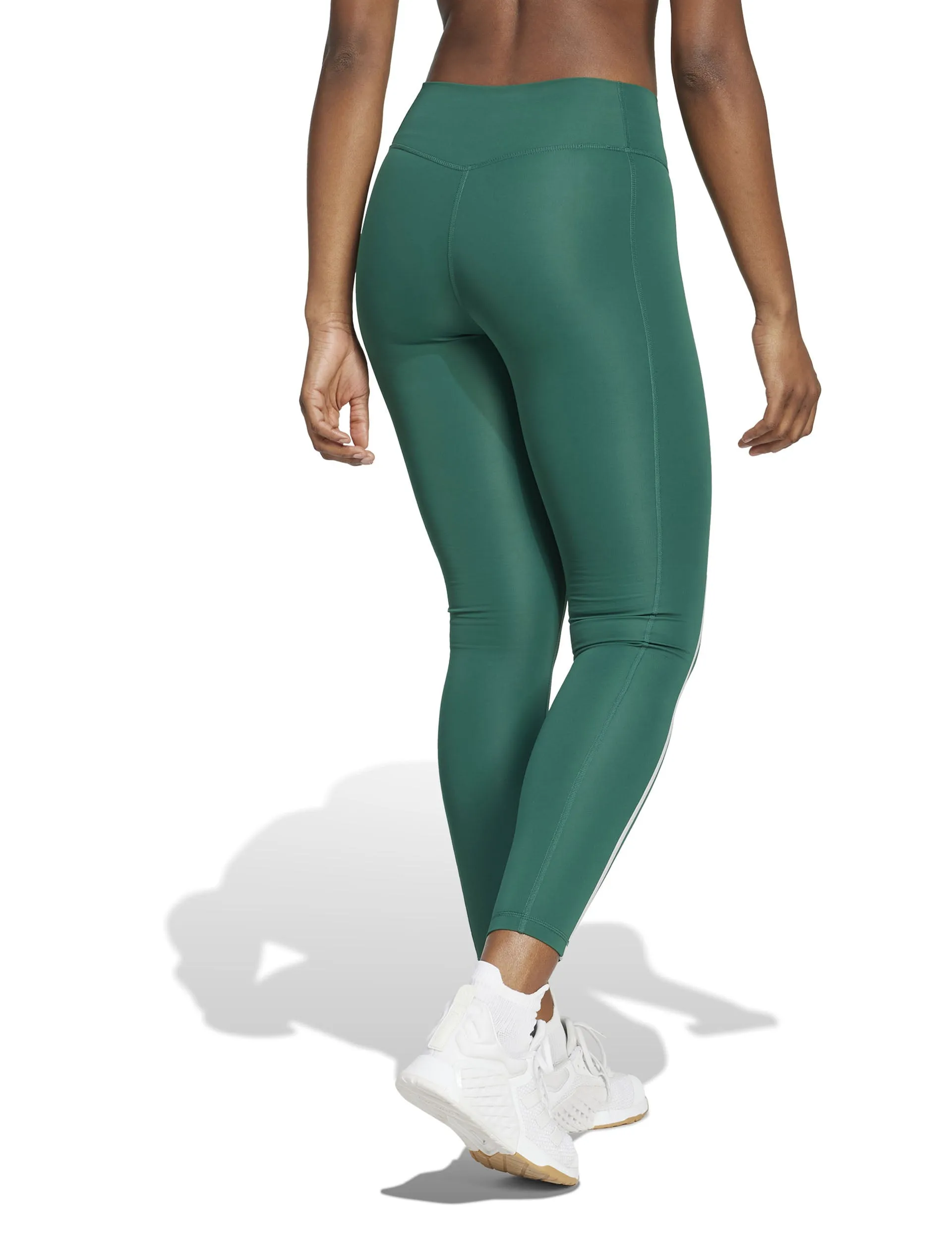 Optime Heritage 7/8 Leggings - Collegiate Green/Chalk White