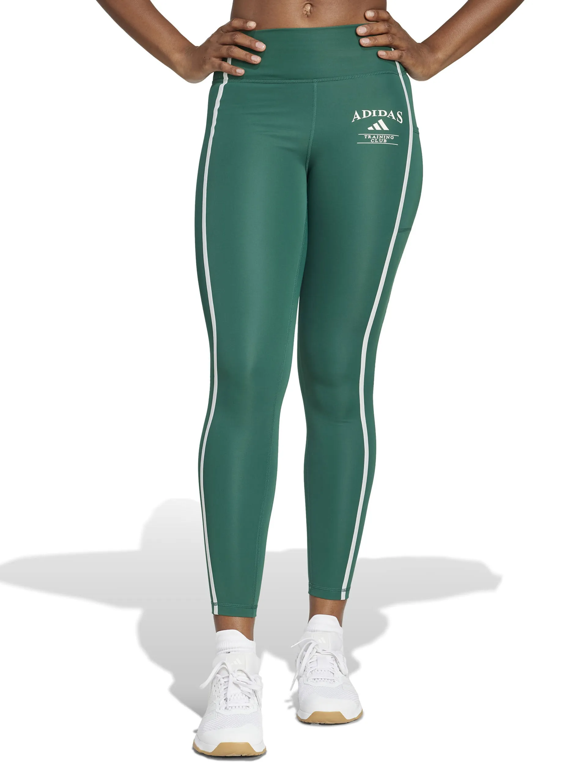 Optime Heritage 7/8 Leggings - Collegiate Green/Chalk White