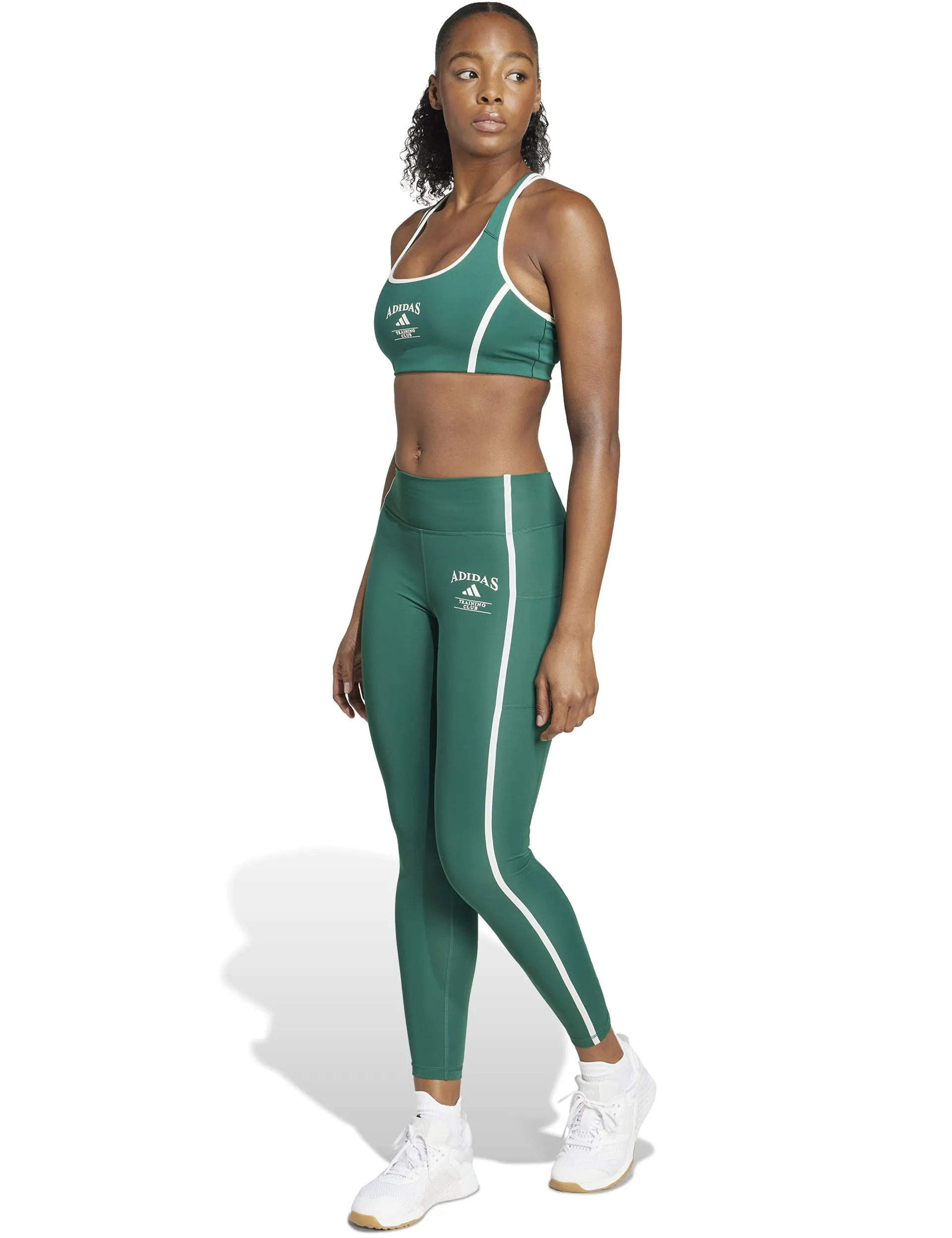 Optime Heritage 7/8 Leggings - Collegiate Green/Chalk White