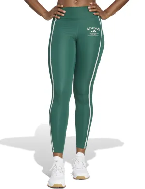 Optime Heritage 7/8 Leggings - Collegiate Green/Chalk White