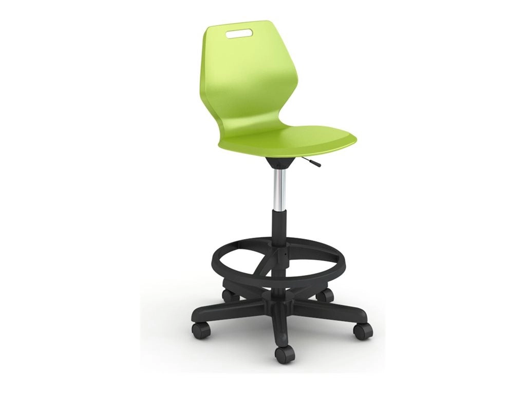 Paragon A&D Ready - Stool - swivel - injection molded polypropylene - fire truck red READYSTLA-AT