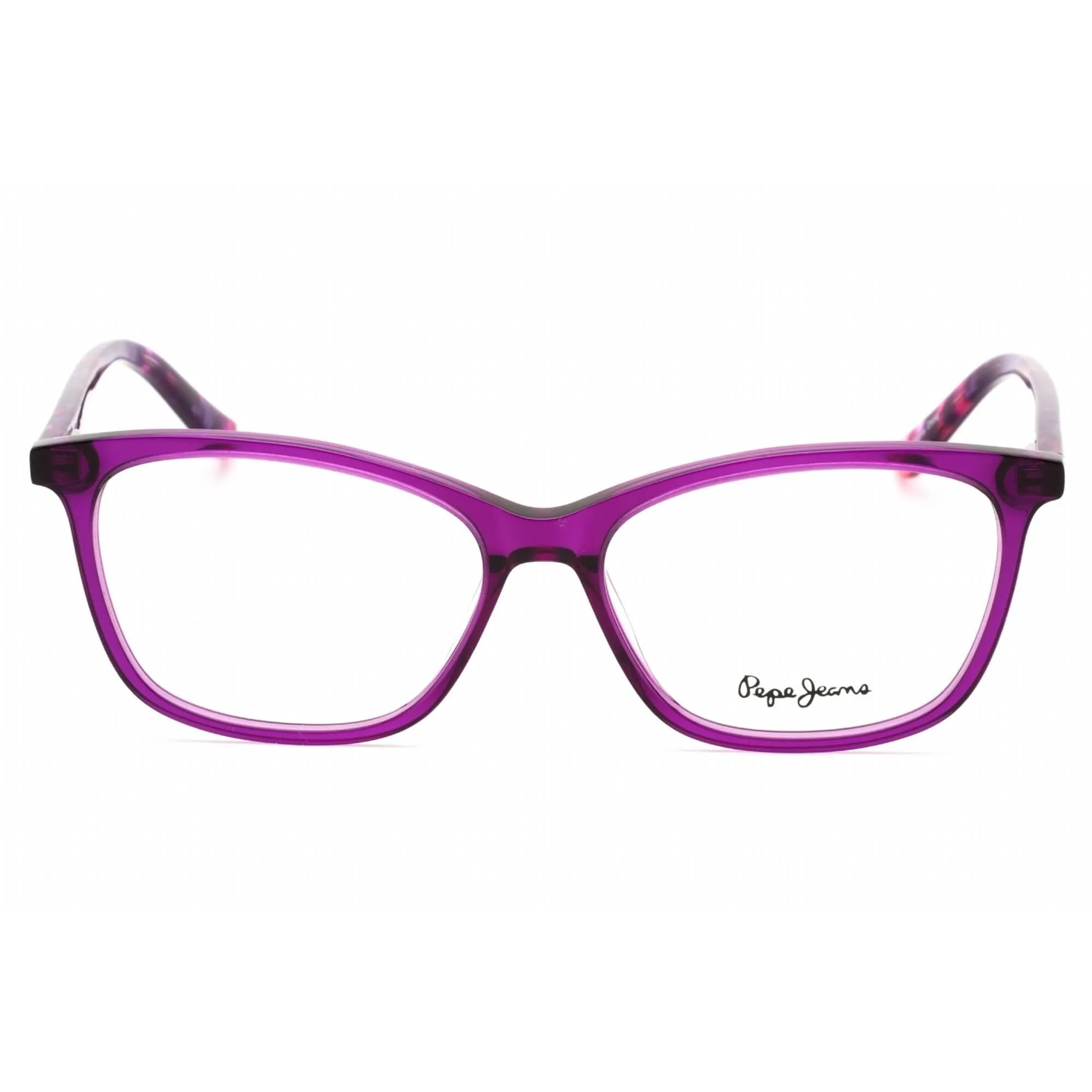 Pepe Jeans Women's Eyeglasses - Purple Plastic Full Rim Rectangular Frame | PJ3465 C3