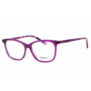 Pepe Jeans Women's Eyeglasses - Purple Plastic Full Rim Rectangular Frame | PJ3465 C3
