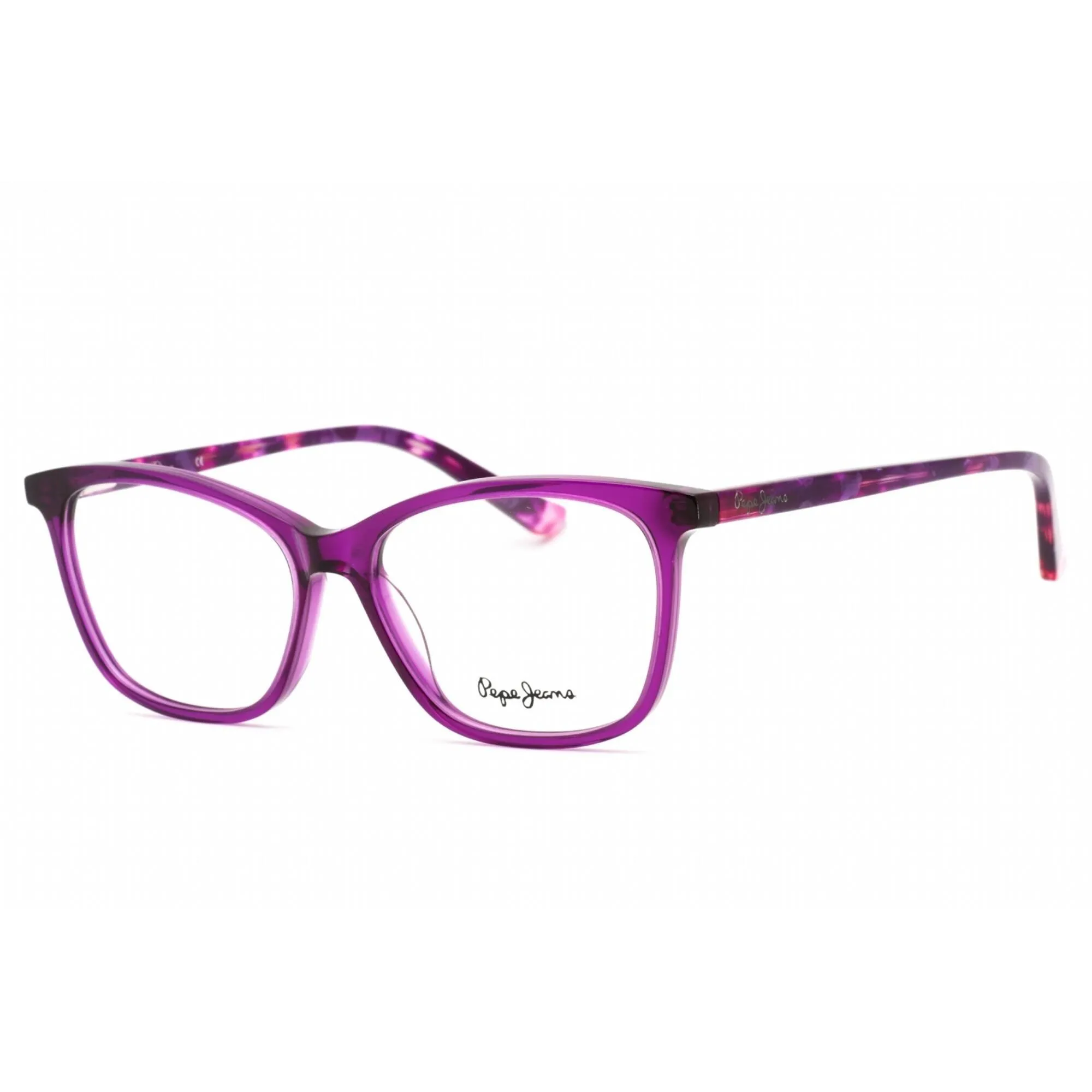 Pepe Jeans Women's Eyeglasses - Purple Plastic Full Rim Rectangular Frame | PJ3465 C3