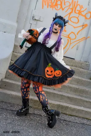 Pumpkin Dress High Waisted Jumper Skirt