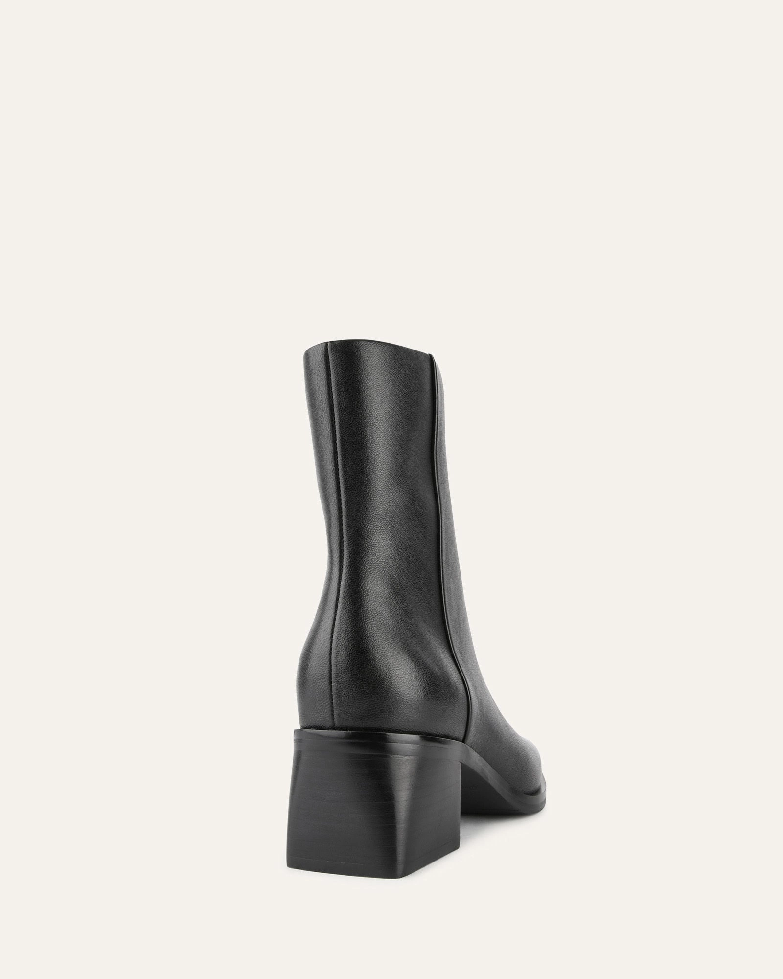QUADE MID ANKLE BOOTS BLACK LEATHER