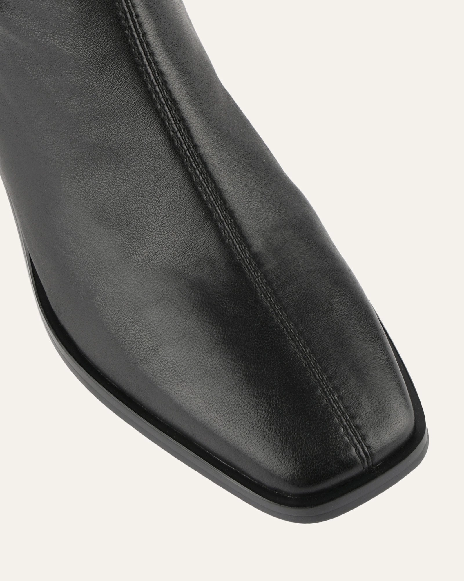 QUEENIE KNEE BOOTS BLACK LEATHER