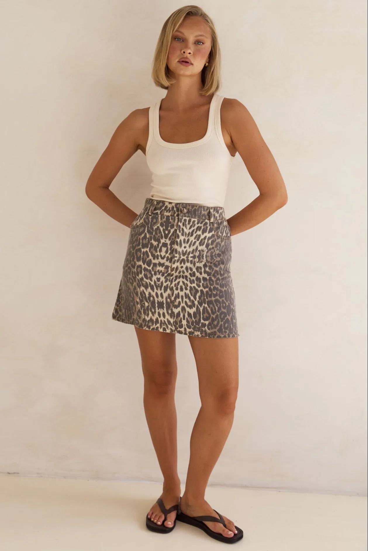 Romilda Mini Skirt (Leopard)