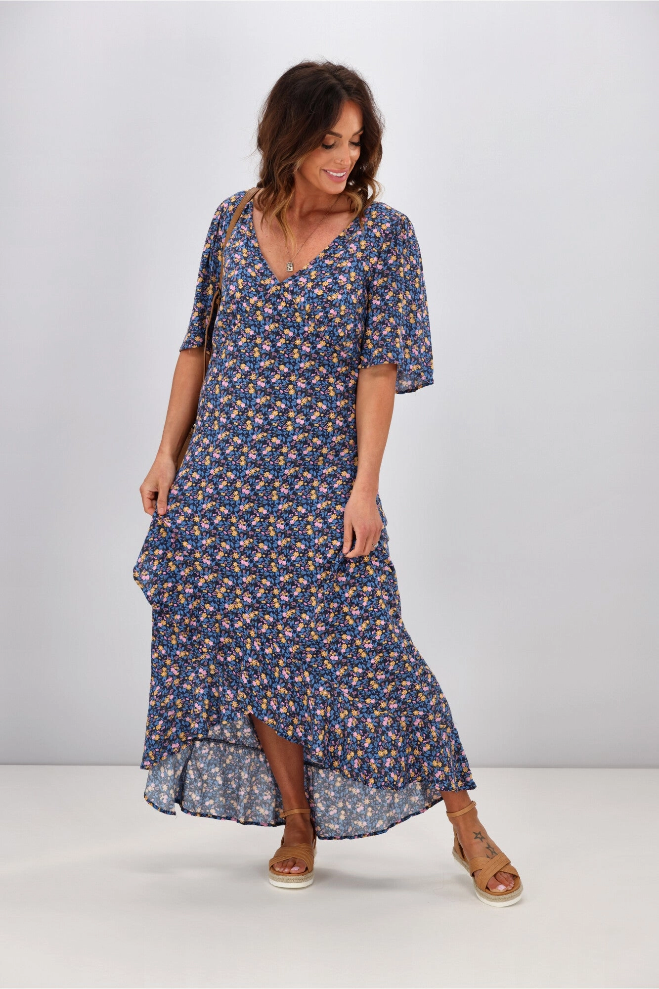 Sass Dixie Maxi Frill Dress Spring Floral
