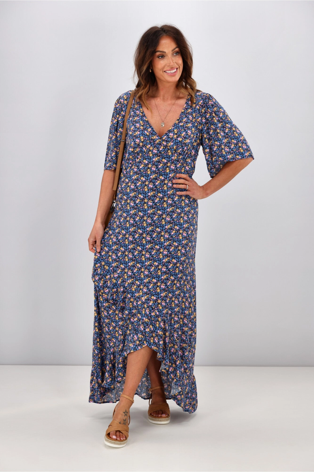 Sass Dixie Maxi Frill Dress Spring Floral