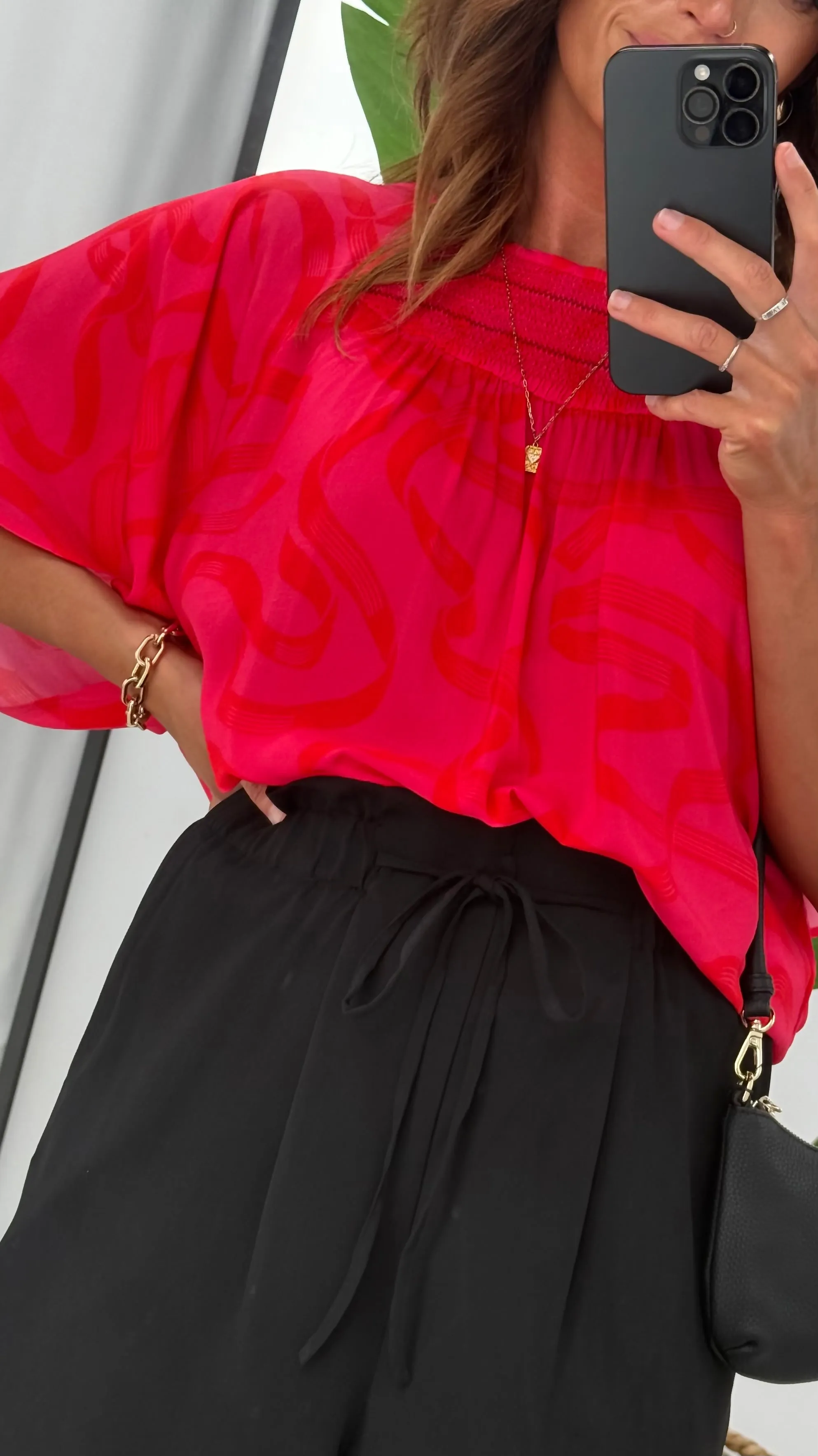 Shine On Label Kara Tie Front Culotte Black