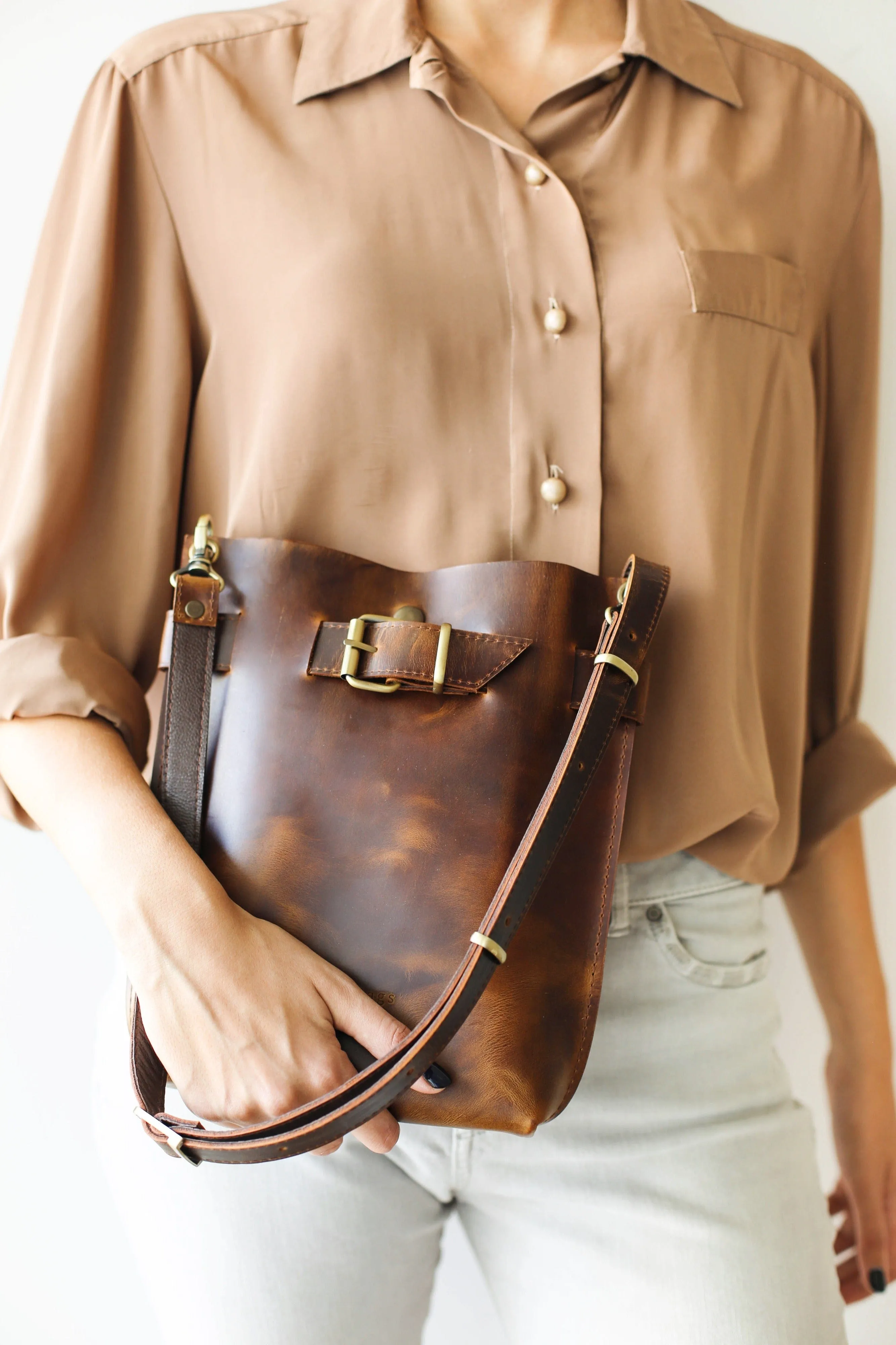 Small Dark Brown Leather Bag