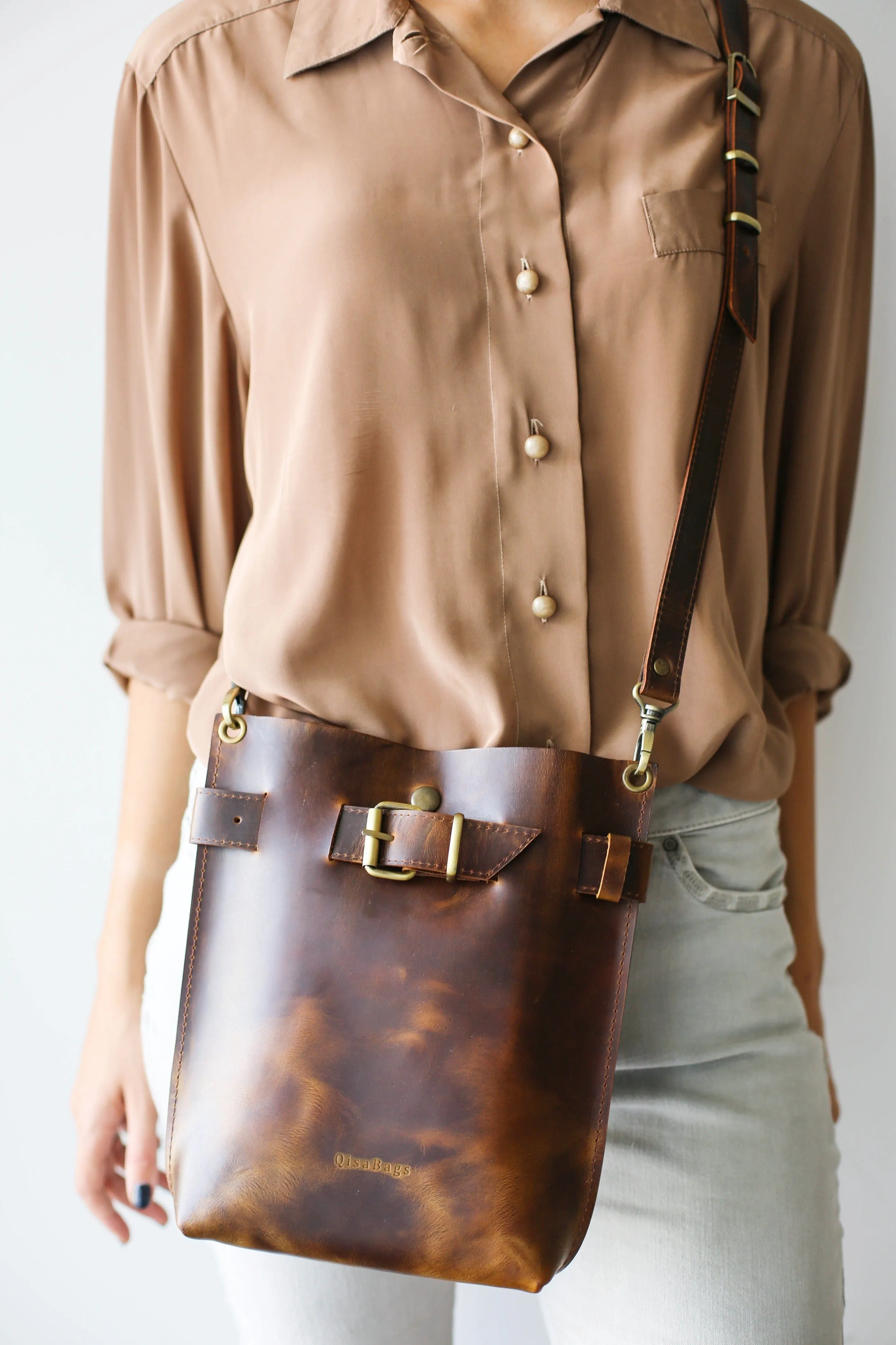 Small Dark Brown Leather Bag