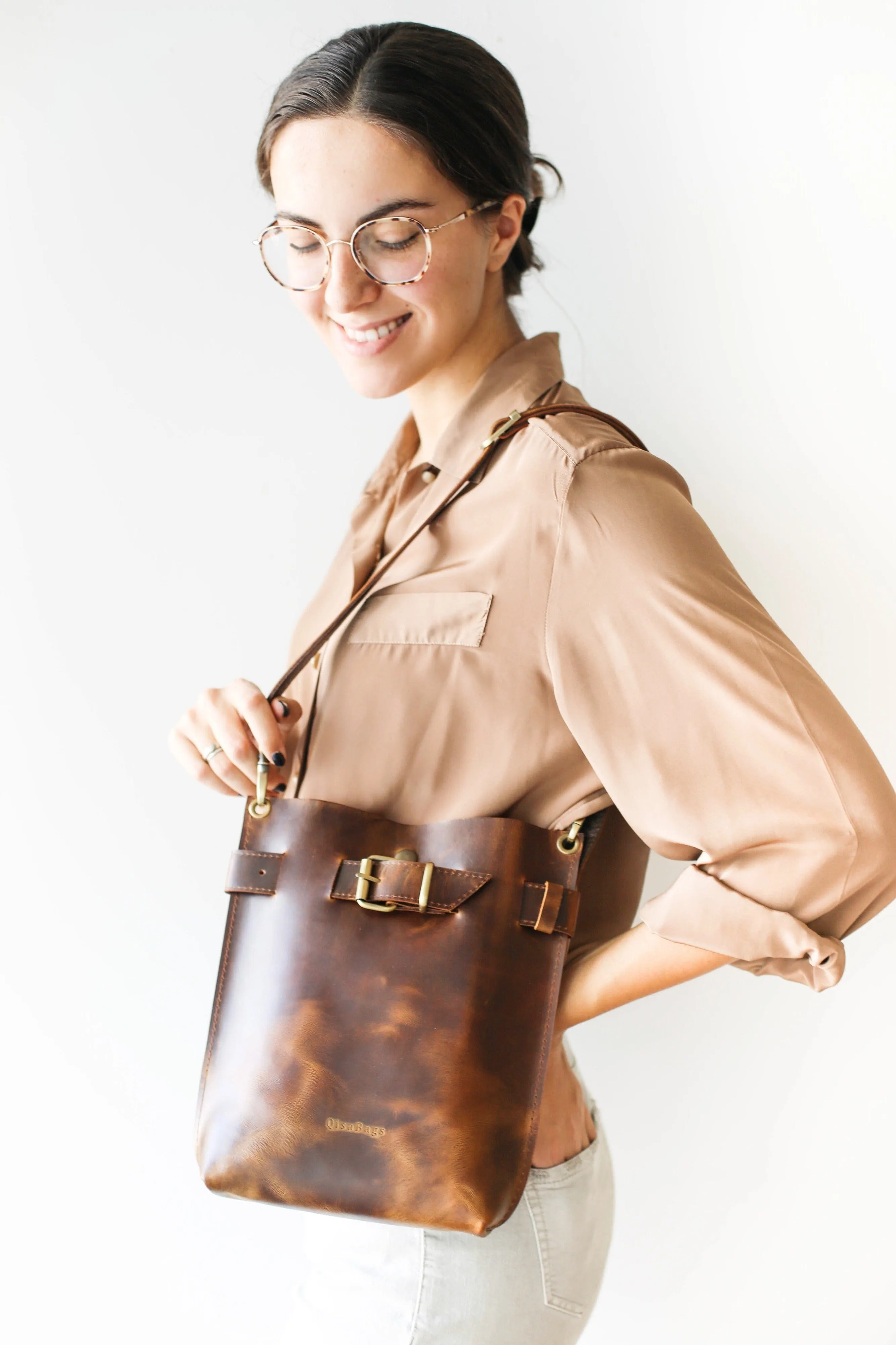 Small Dark Brown Leather Bag