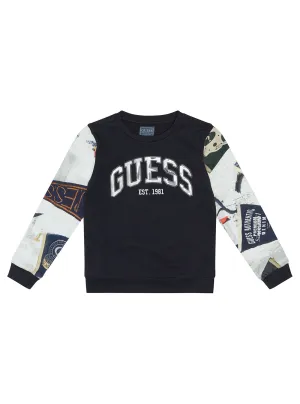Smart Blue Flag Print Logo Jumper (2-7)