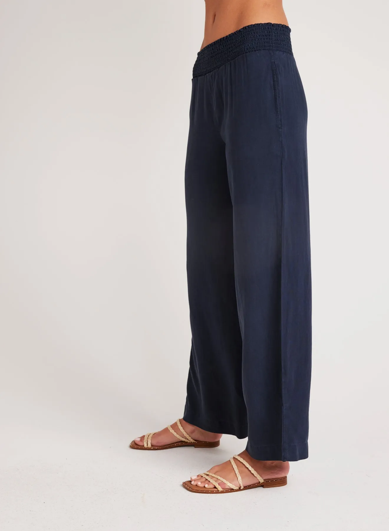 Smocked Waist Wide Leg - Endless Sea