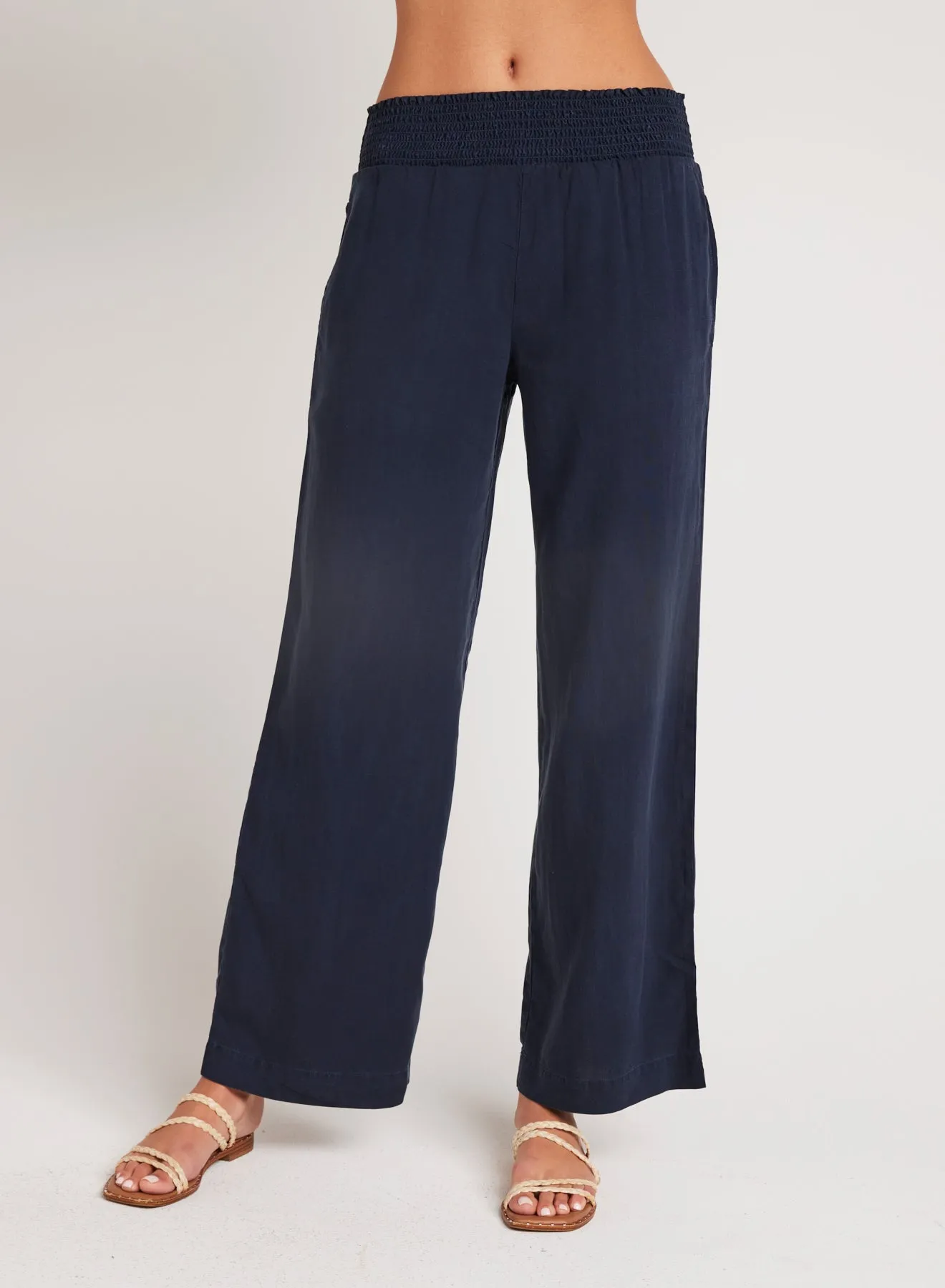 Smocked Waist Wide Leg - Endless Sea