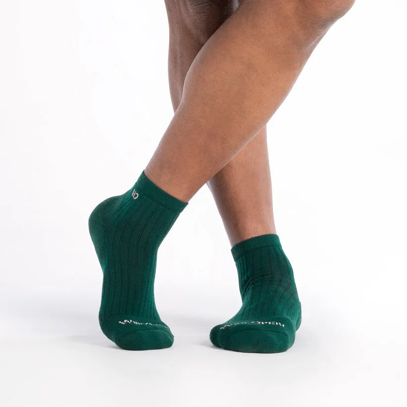Solid Cushioned Quarter Socks
