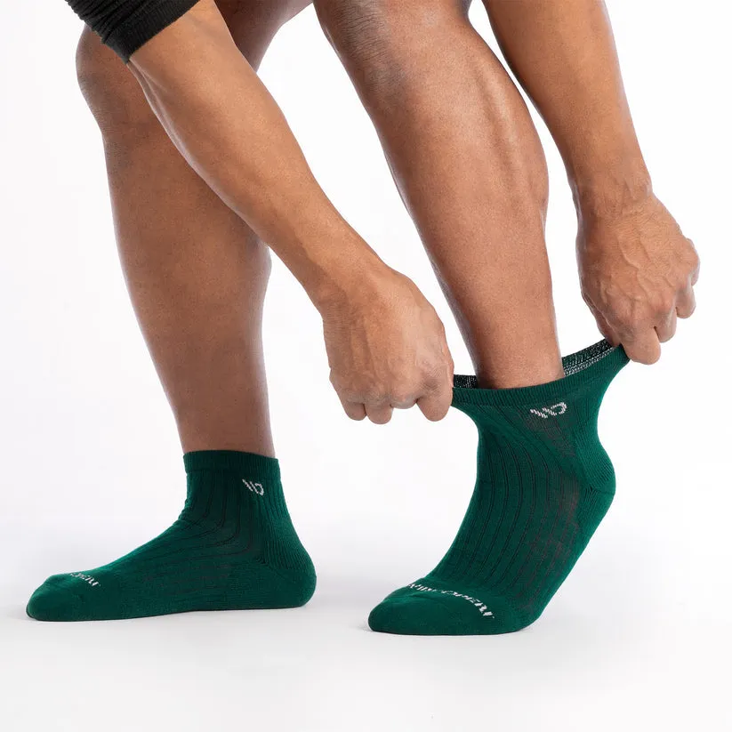 Solid Cushioned Quarter Socks