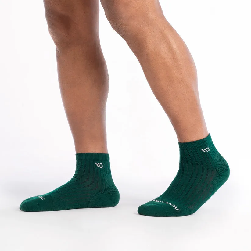 Solid Cushioned Quarter Socks
