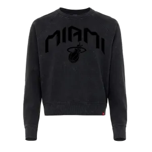 Sportiqe Miami HEAT Black Women's Crewneck