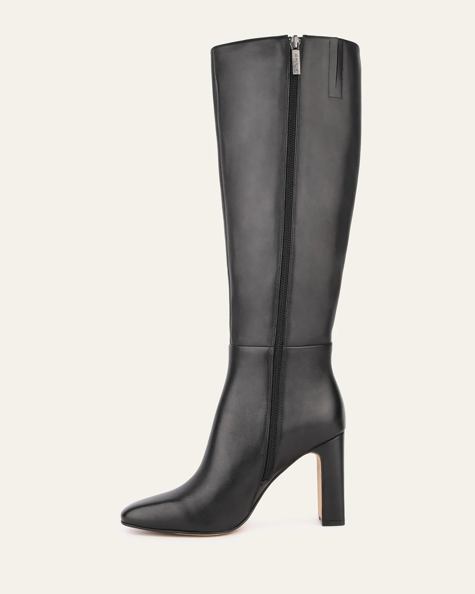 STORMI KNEE BOOTS BLACK LEATHER