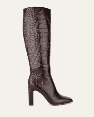 STORMI KNEE BOOTS CHOCOLATE CROC
