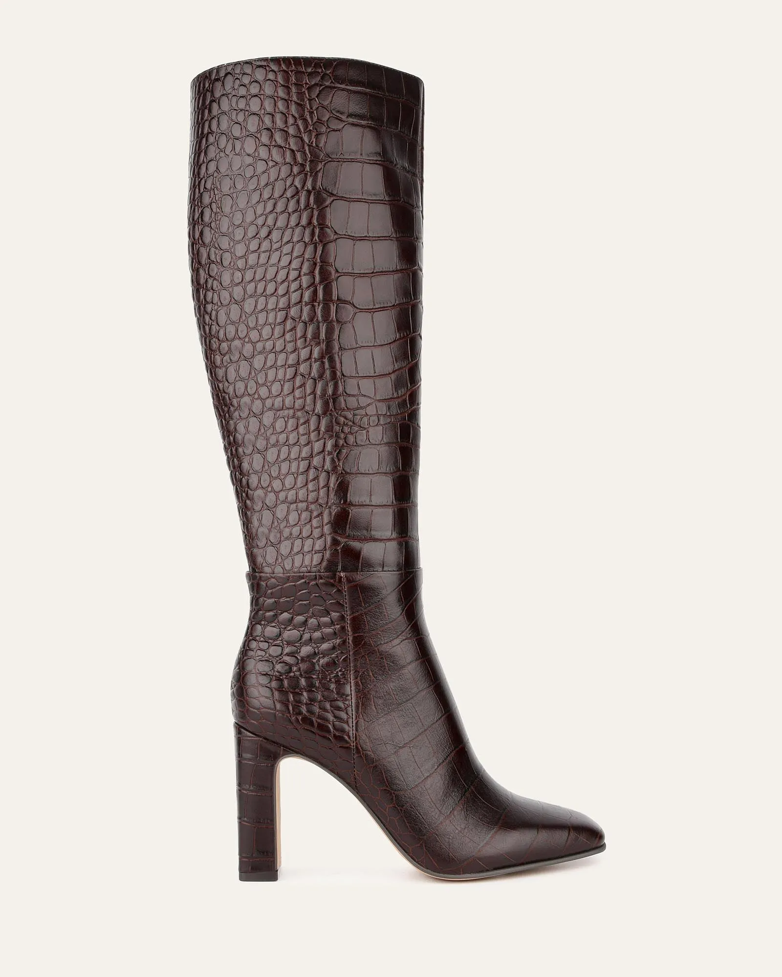 STORMI KNEE BOOTS CHOCOLATE CROC