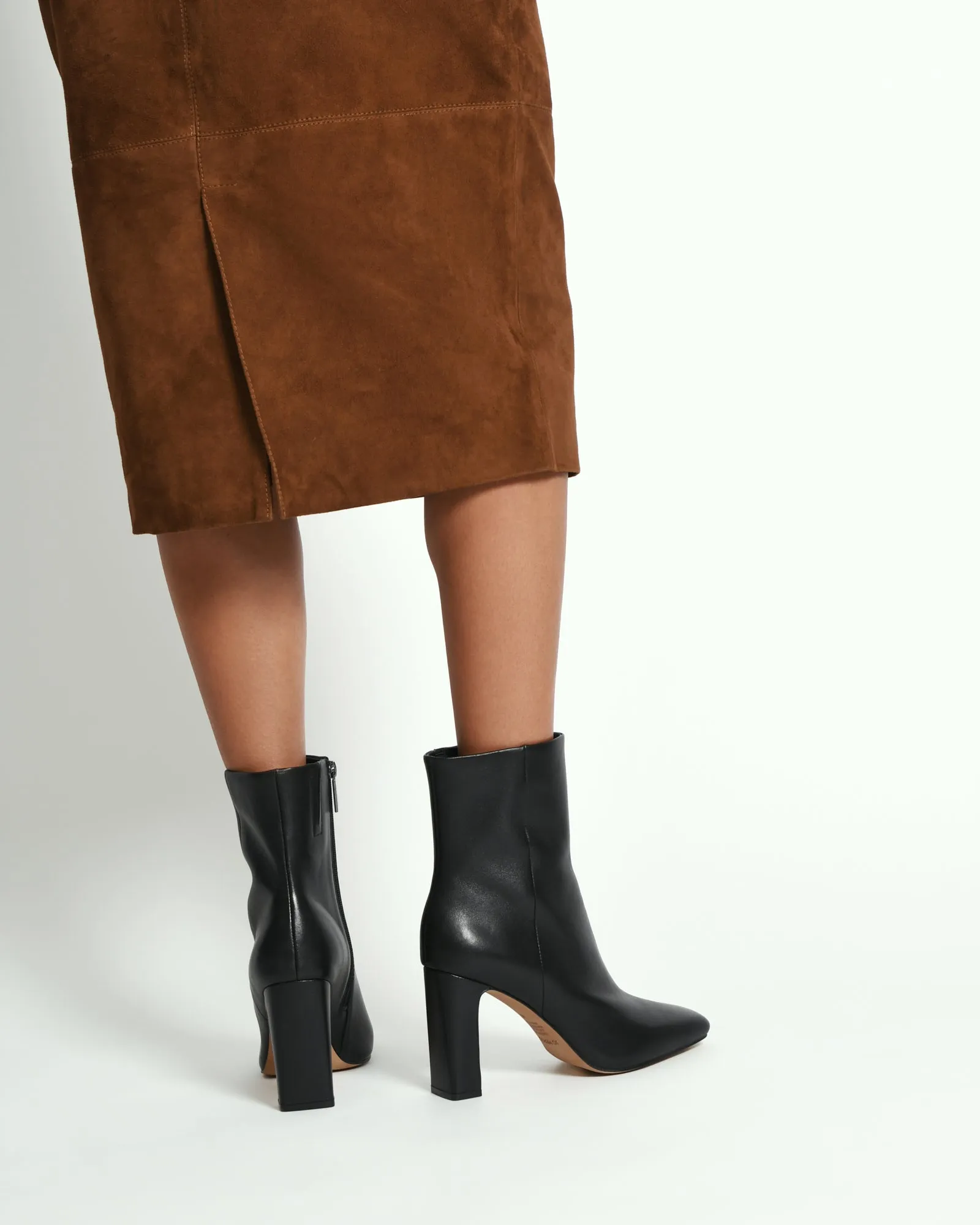 SUKI HIGH ANKLE BOOTS BLACK LEATHER