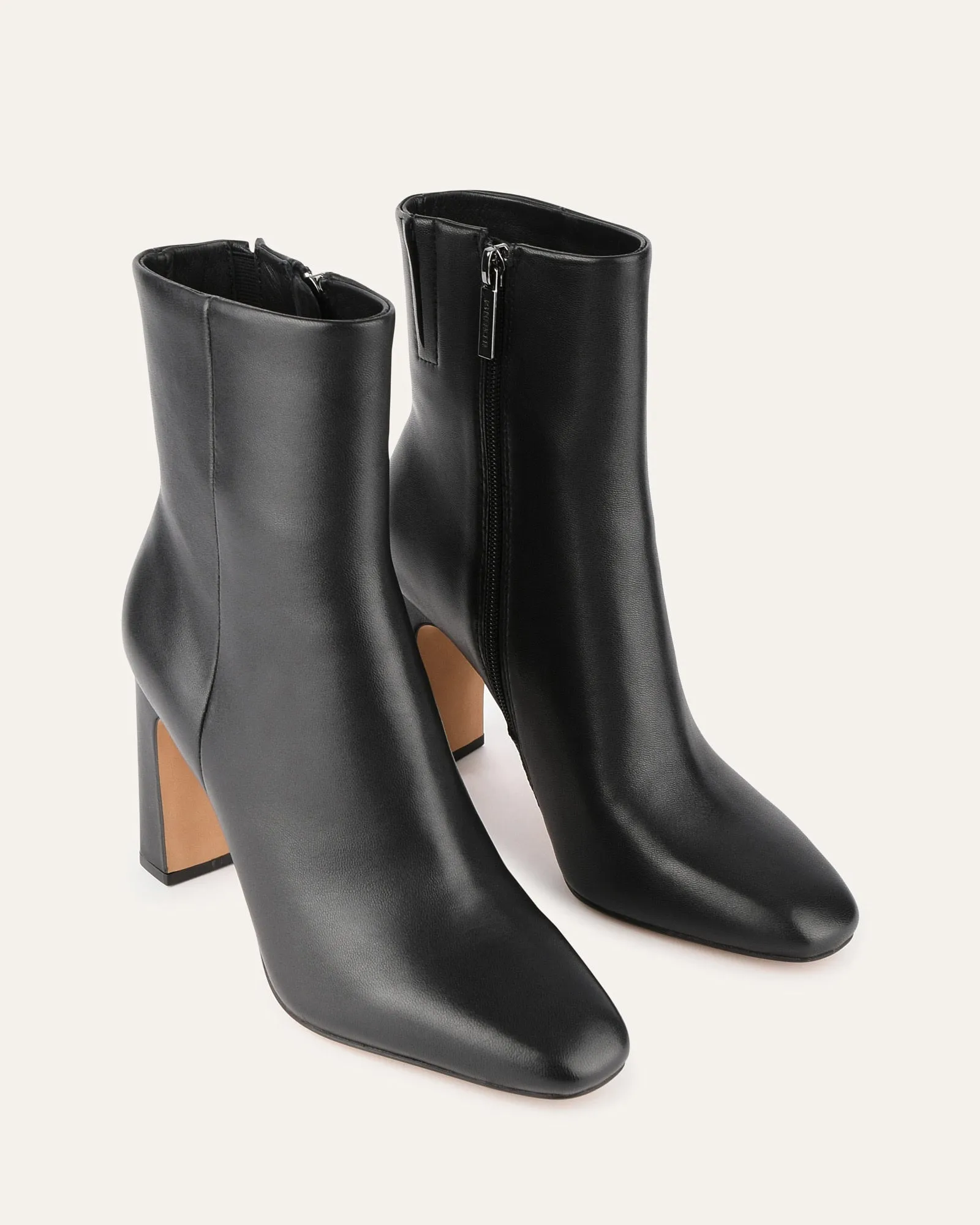 SUKI HIGH ANKLE BOOTS BLACK LEATHER