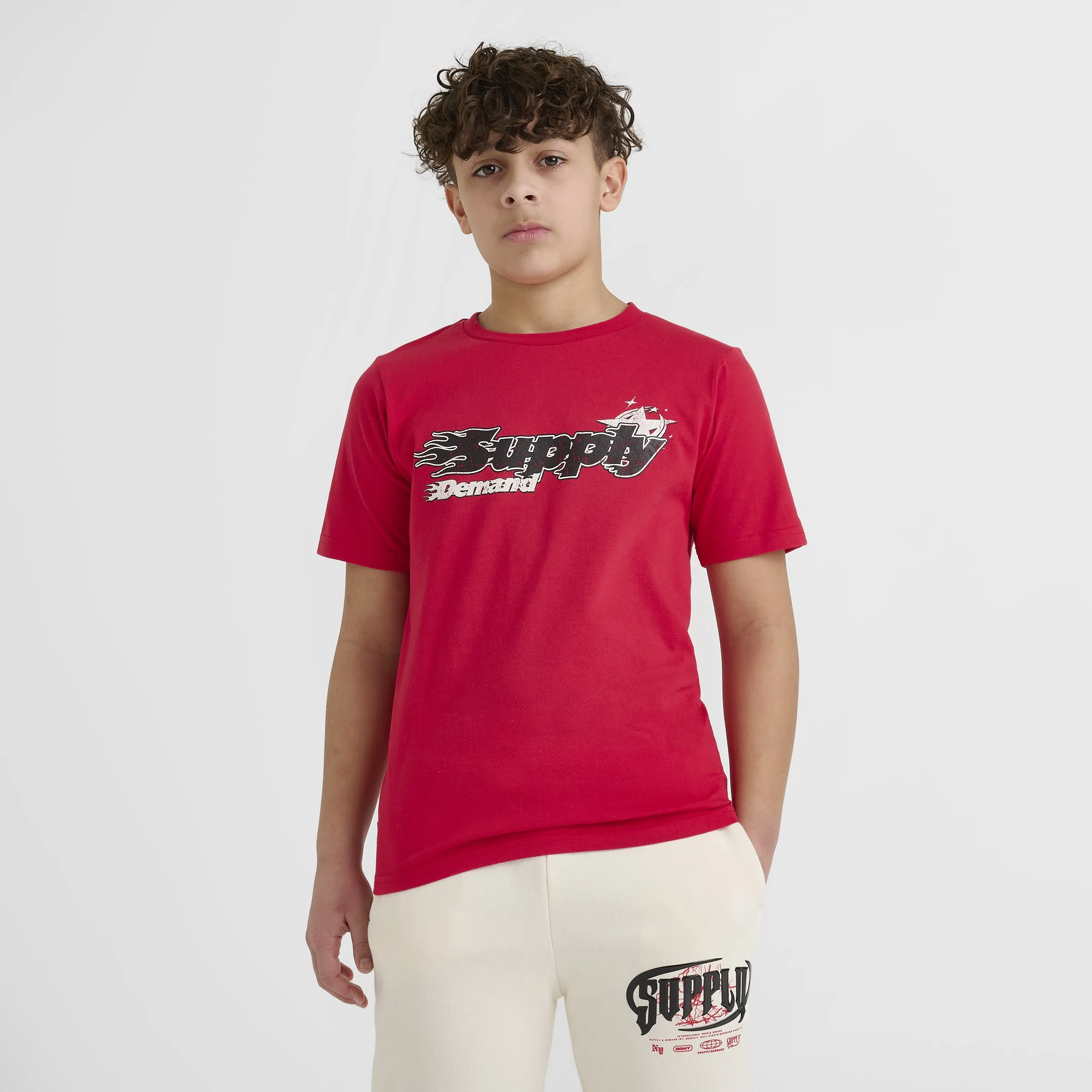 Supply & Demand Junior Boys' Martinez Tee Red / Black