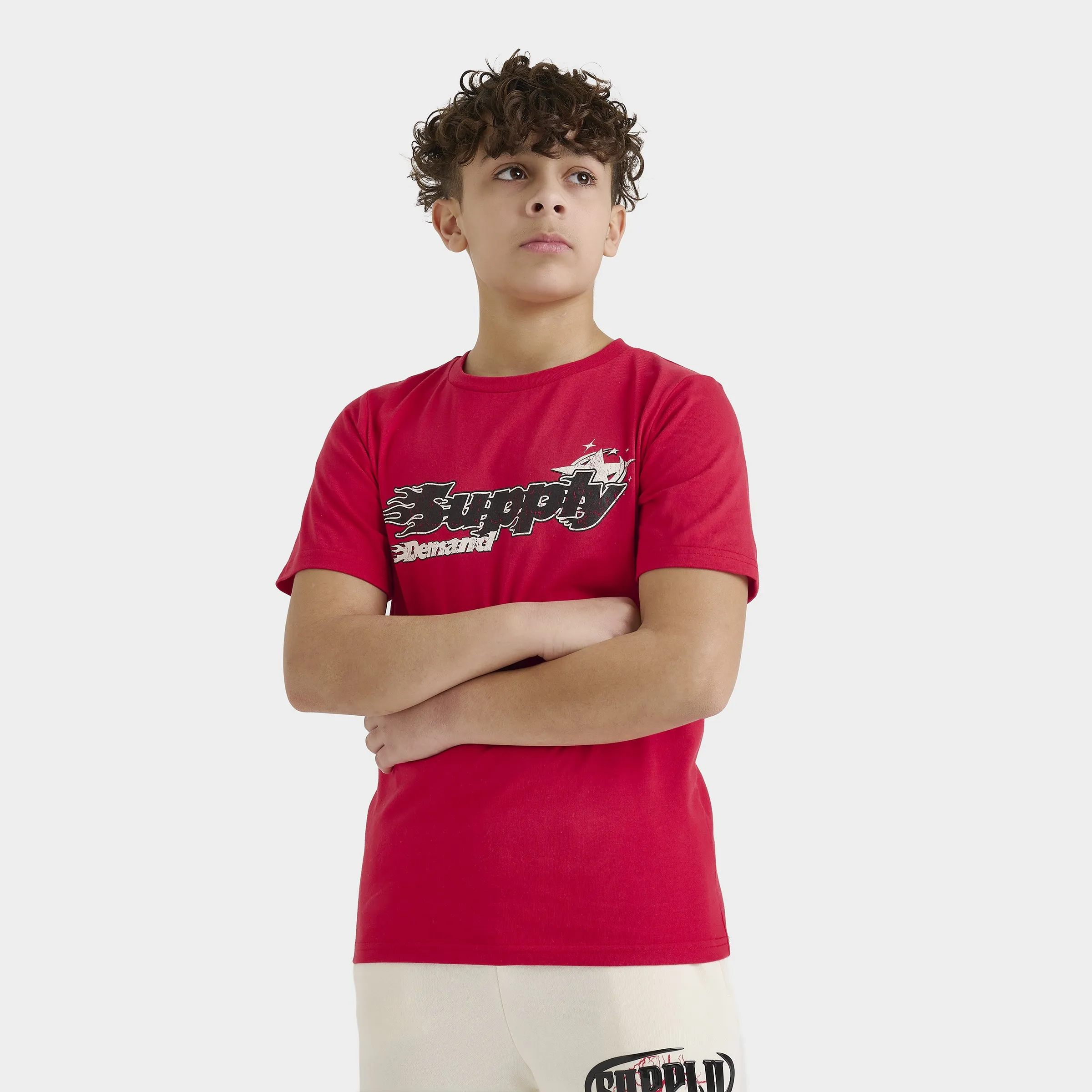 Supply & Demand Junior Boys' Martinez Tee Red / Black