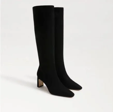 Sylvia Knee High Boot Black Suede