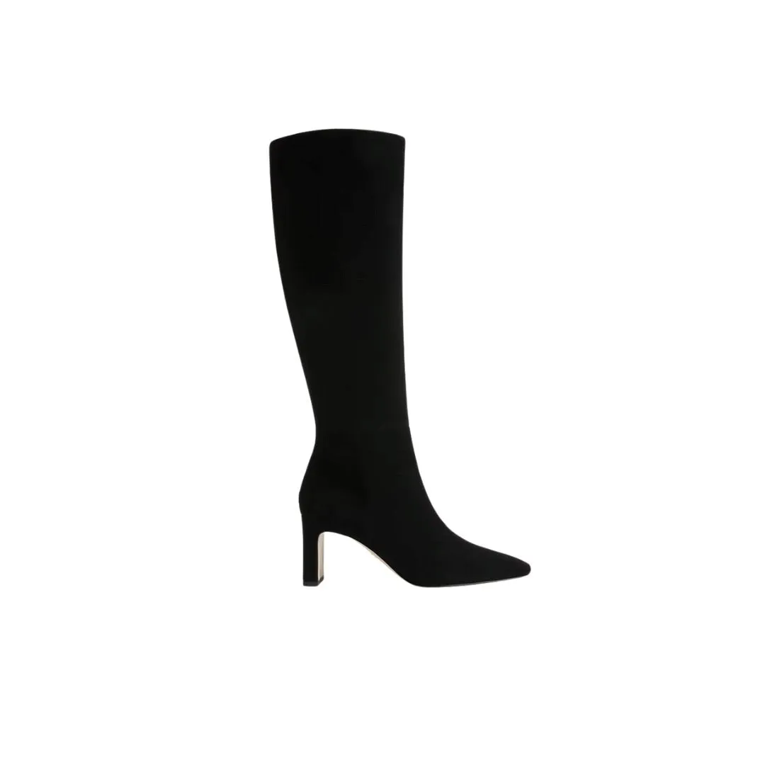 Sylvia Knee High Boot Black Suede