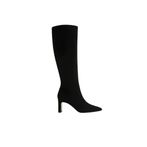 Sylvia Knee High Boot Black Suede