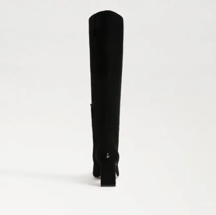 Sylvia Knee High Boot Black Suede
