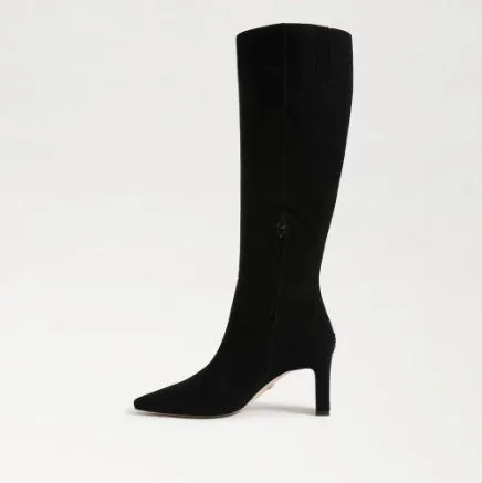 Sylvia Knee High Boot Black Suede