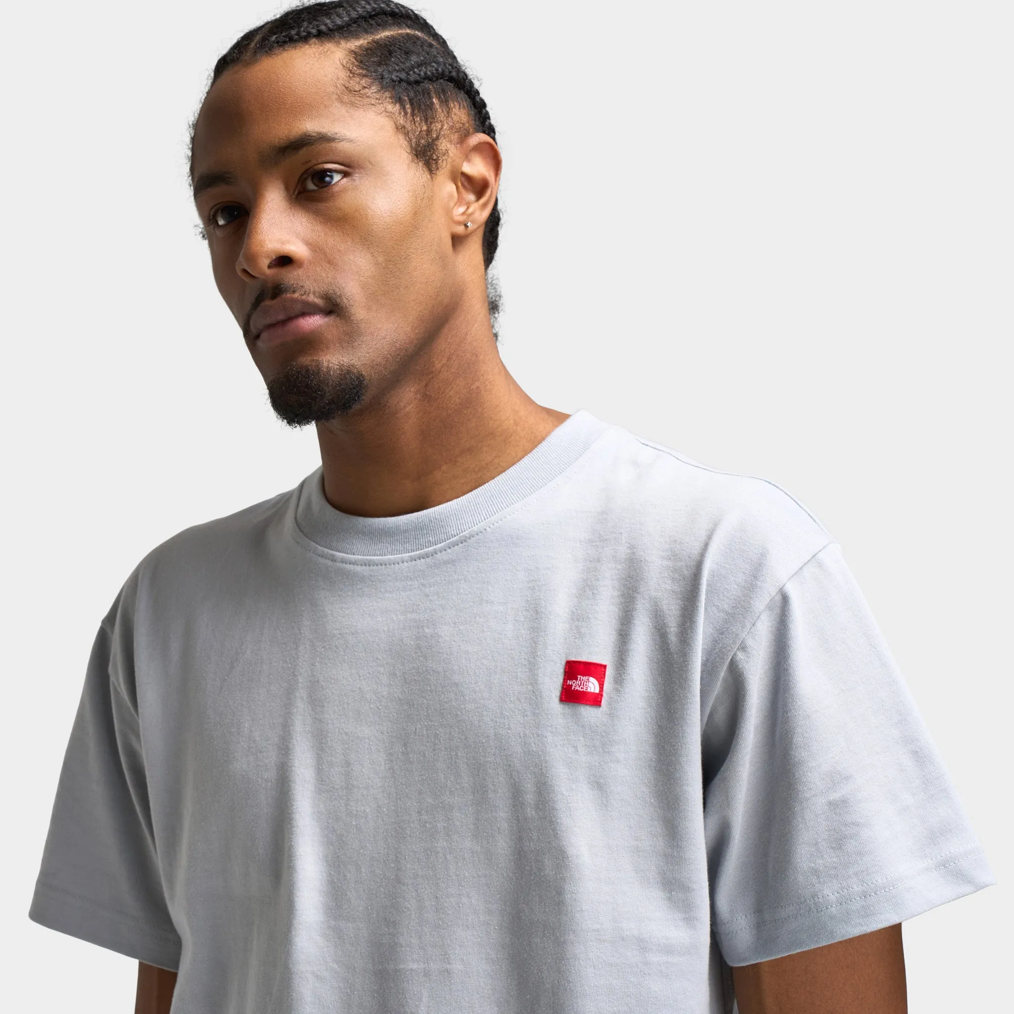 The North Face Red Box Everest Heavyweight T-Shirt / High Rise Grey