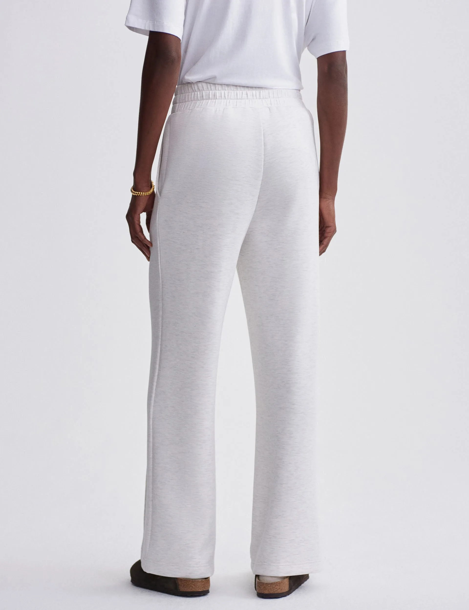 The Wide Leg Pant 30" - Ivory Marl