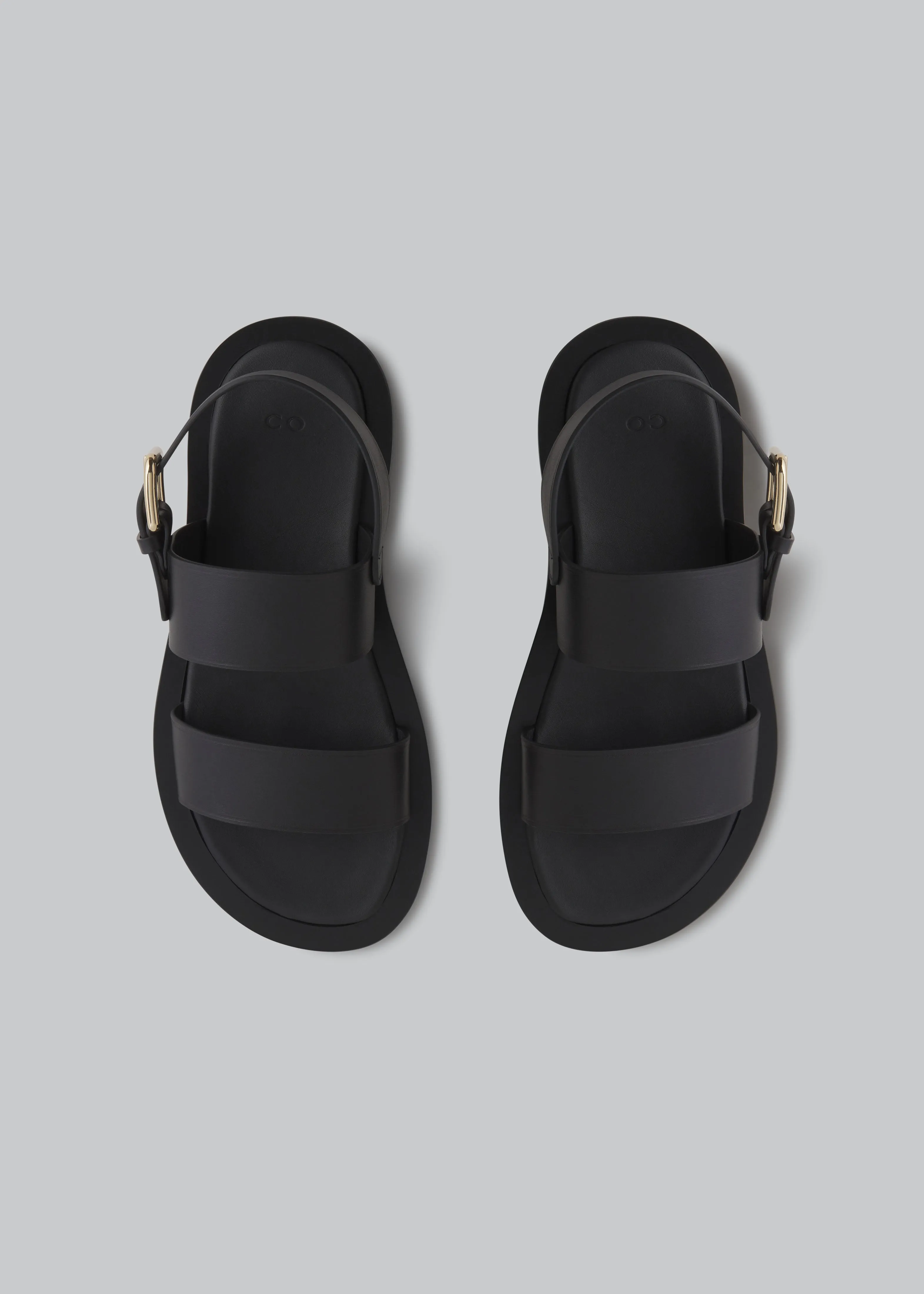 Thick Strap Sandals - Black