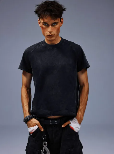 UNIFORM STRUCTURE TEE WASHED ASH