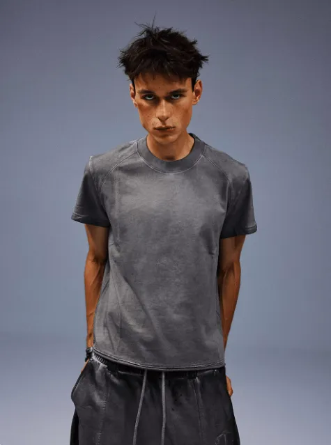 UNIFORM STRUCTURE TEE WASHED ASH