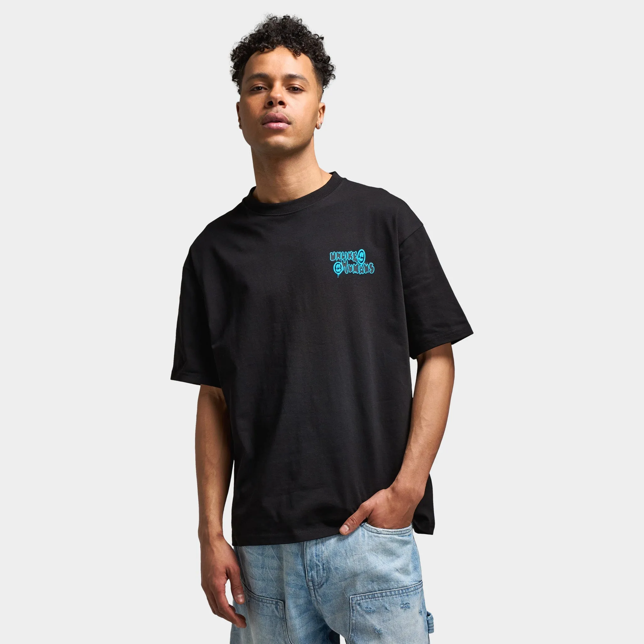 Unlike Humans Hindsight Graphic T-Shirt / Navy