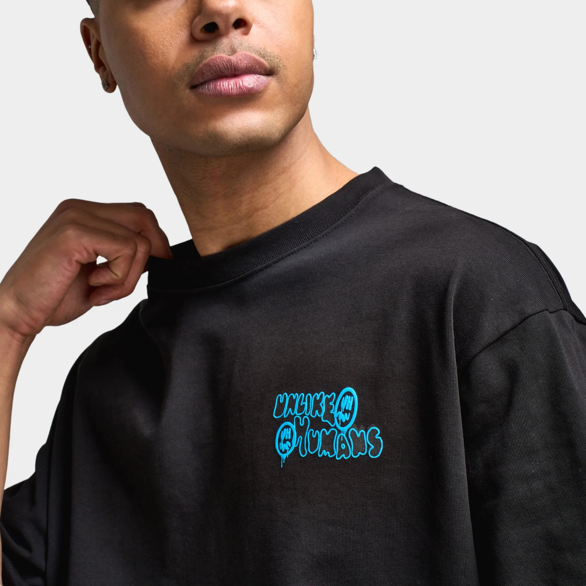 Unlike Humans Hindsight Graphic T-Shirt / Navy