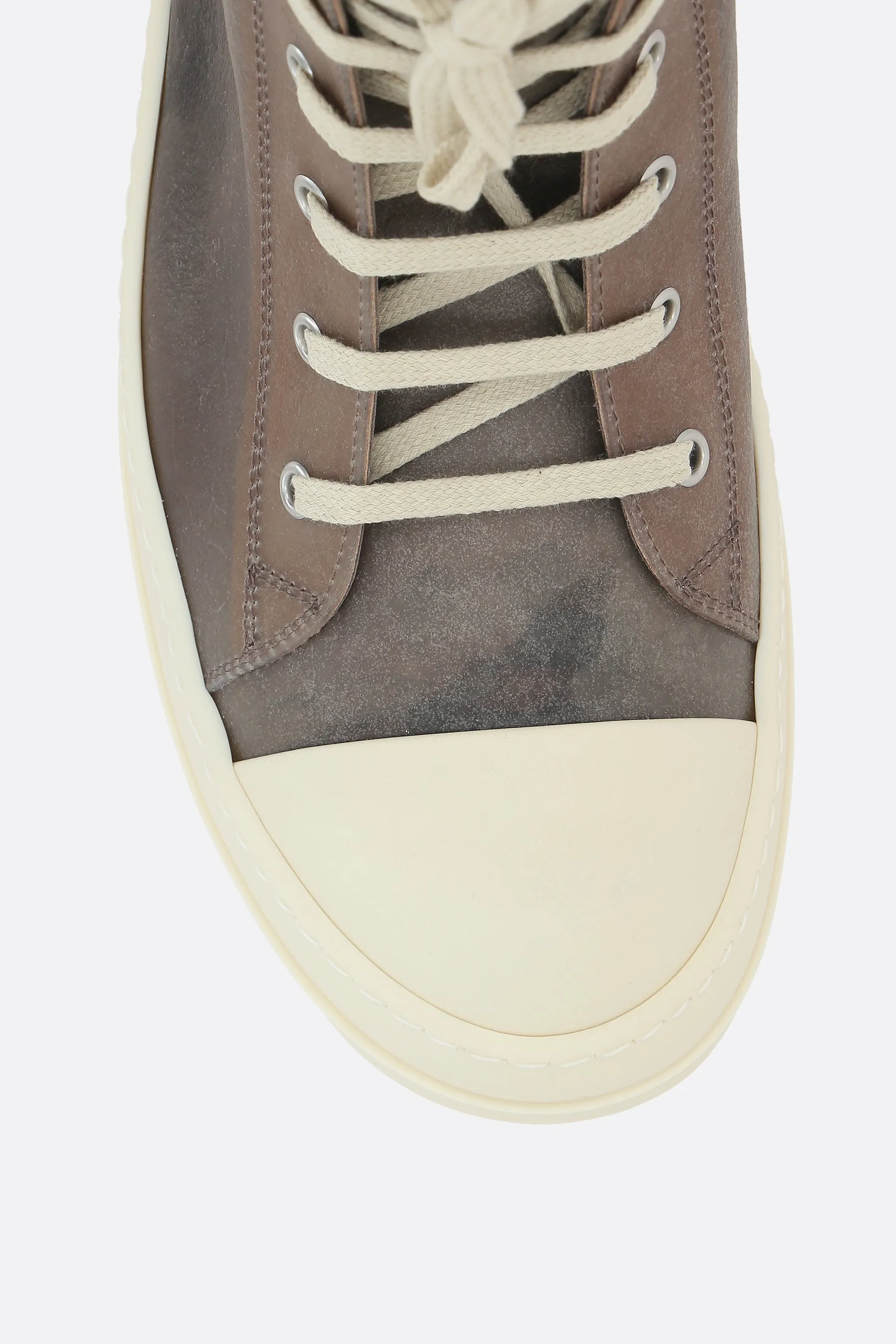 Vintage high-top sneakers in vintage leather