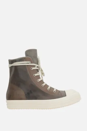 Vintage high-top sneakers in vintage leather