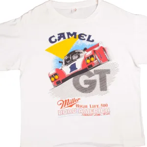 VINTAGE NASCAR CAMEL MILLER HIGH LIFE 500 GT ROAD AMERICA 1988 TEE SHIRT SIZE XL MADE IN USA